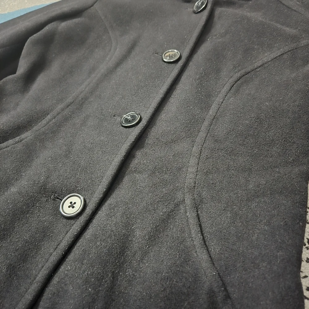Jason Cole short hooded peacoat, size small, euc